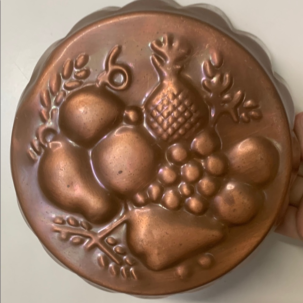 Vintage Copper Fruit Mold